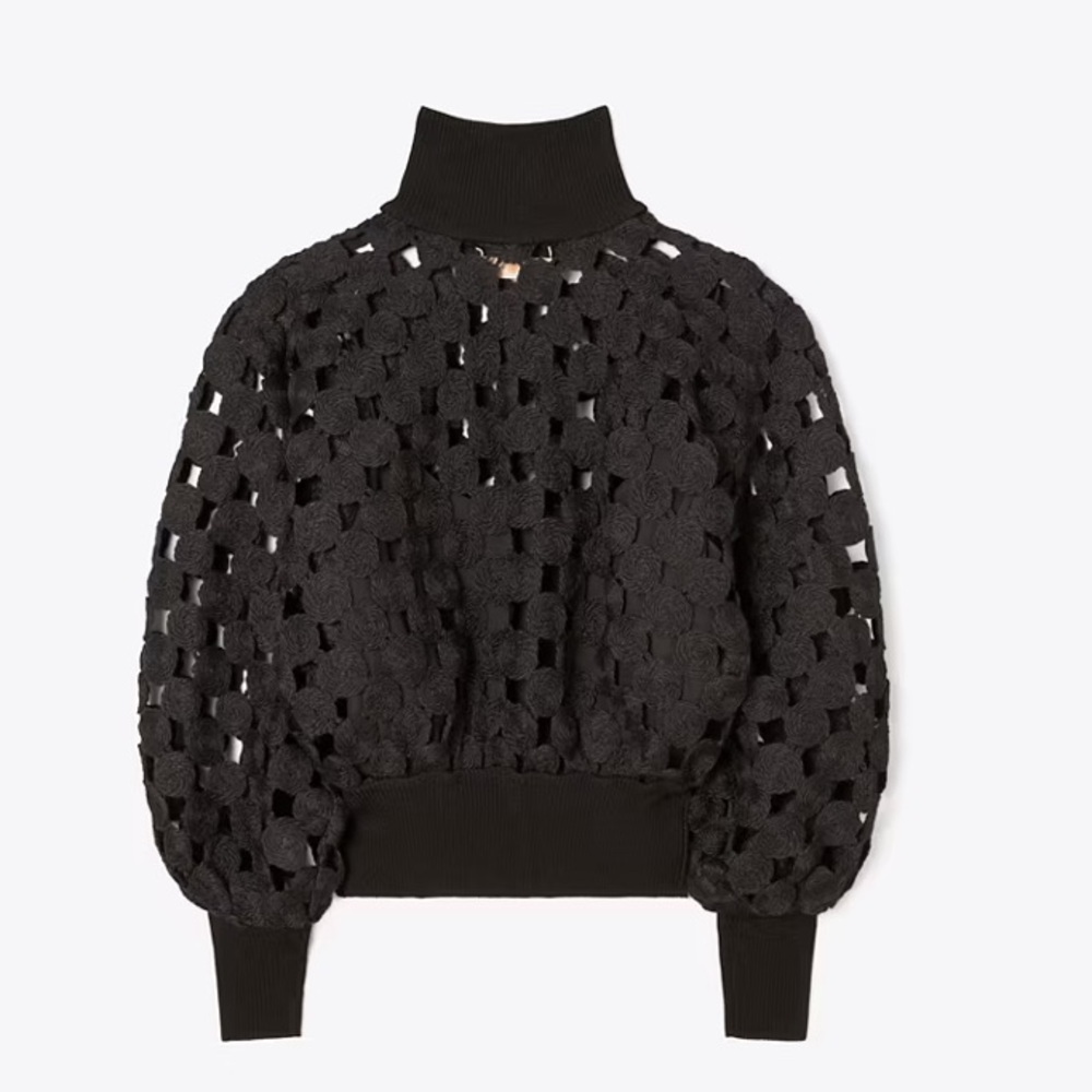 Tory Burch wool guipure top size 4